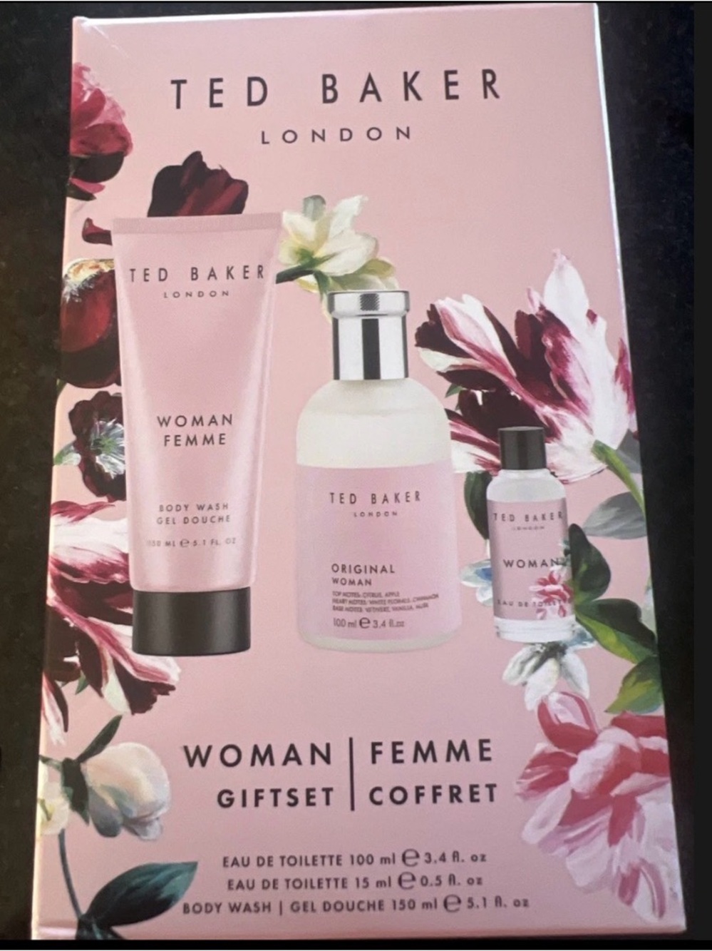 Ted Baker London Limited Edition GIft Set 3.4 Oz Eau De Toilette & .5 &Body Wash